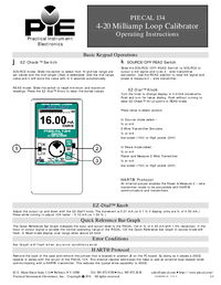 Thumbnail of document Manual - 134 Pocket Size 4 - 20 mA Calibrator
